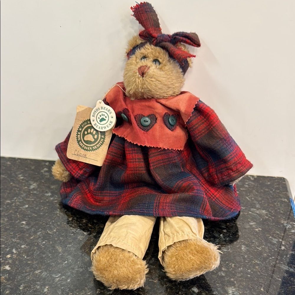 Boyd's Bears Clara 1997 The Artisan Collection 15” Plush Buffalo Plaid #911061